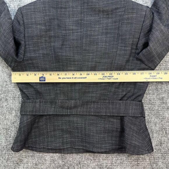 Anne Klein Skirt Suit Women 8P Petite Black White Belt Career Office Corp - Picture 9 of 11